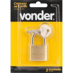 Cadeado de Latão 30mm Encartelado - Vonder