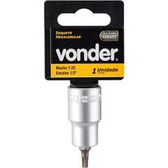 Soquete Hexalobular Encaixe 1/2'' T25 Vonder
