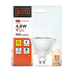 Lâmpada LED AR70 4,8W 2700K Luz Amarela 24° BIV Black+Decker
