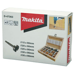 Estojo com 5 Brocas Forstner Makita D-47363