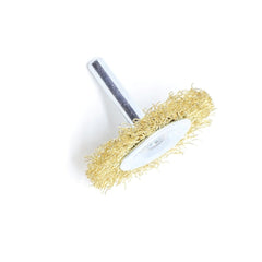 Escova Circular 50 x 12 mm Aço Latonado com Haste Tradestar