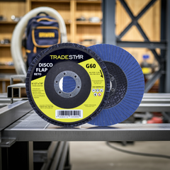Disco Flap 115 mm G60 Fibra Reto Azul Aço e Inox Tradestar