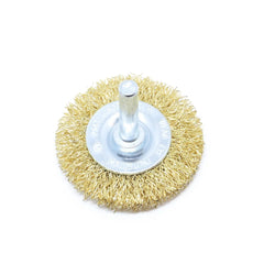 Escova Circular 50 x 8 mm Aço Latonado com Haste Tradestar
