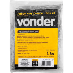 Prego sem Cabeça 14 x 21" (2 x 14") Polido 1 Kg Vonder