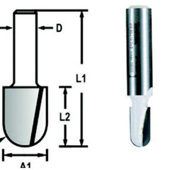 Fresa Ponta U 1/2" Haste 1/4" D-49476 Makita