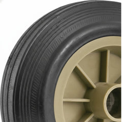 Roda para Carrinho de Carga Vonder CCV 0100 CCV 0150 6" 152mm 25kg Eixo 12mm Borracha Preta