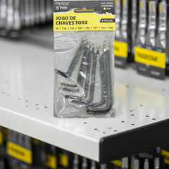 Jogo Chave Torx T9 - T40 Chaveiro 8 Peças Tradestar