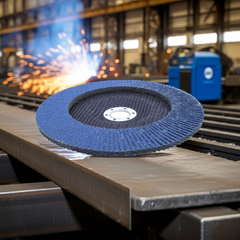 Disco Flap 180 mm G80 Fibra Cônico Azul Aço e Inox Tradestar