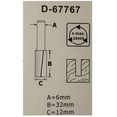 Fresa Paralela Dupla Haste 6 mm x 64 mm D-67767 Makita