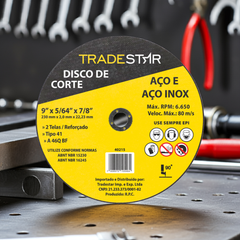 Disco de Corte 230x2,0 mm Furo 7/8" Aço e Inox Tradestar