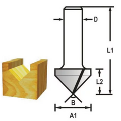 Fresa Ponta V 5/8" Haste 1/4" D-49395 Makita