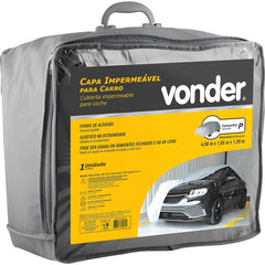 Capa Impermeavel para Cobrir Carro Tamanho P Vonder Automotiva Protetora Forrada Universal Cinza