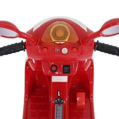 Lambreta Elétrica Infantil Bel Brink 6V Vermelha Mini Moto Retrô Scooter Música Farol Até 25kg