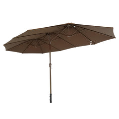 Ombrellone Retangular Oversize 4,50m x 2,65m Marrom Bel Alumínio Central Manivela FPS 60 Quiosque