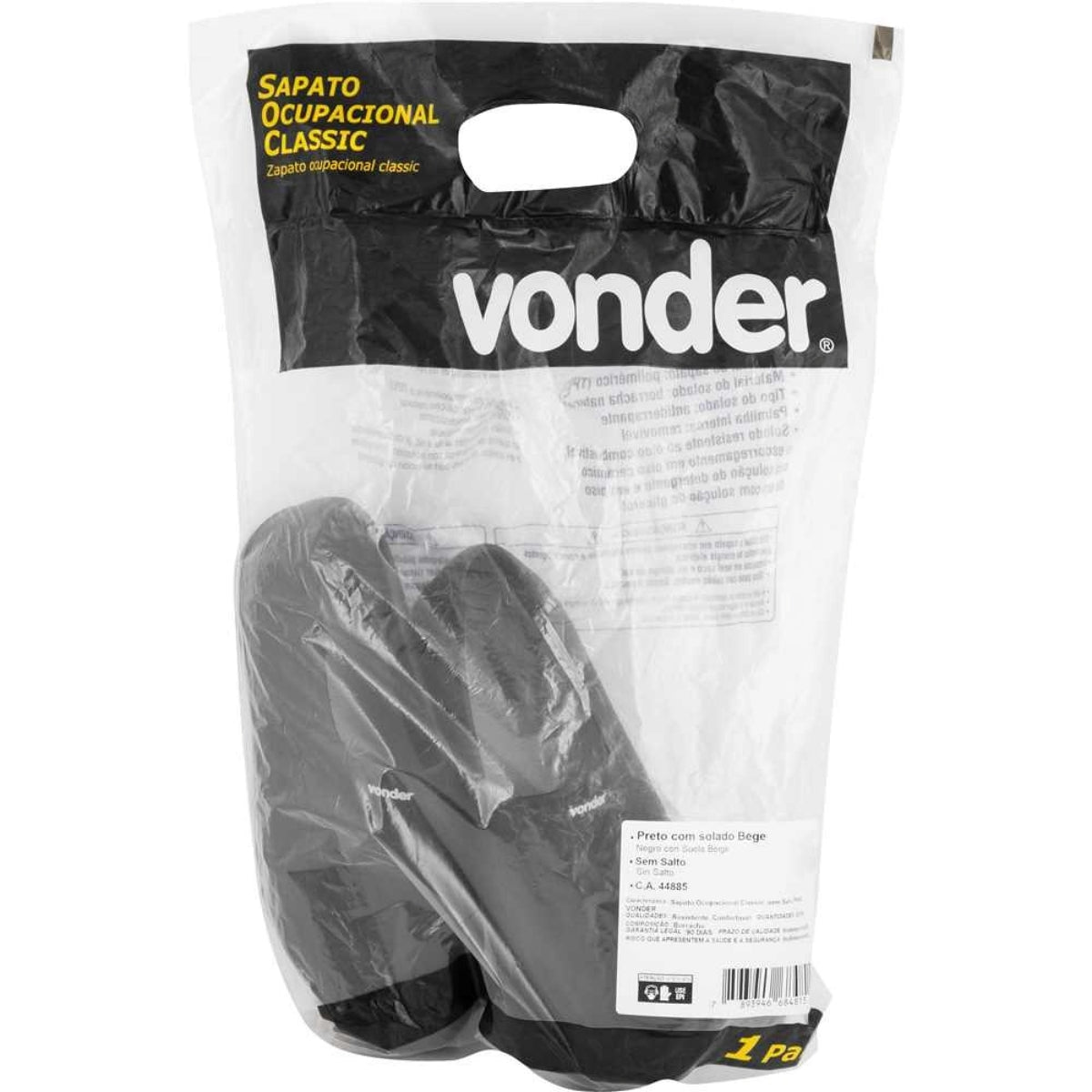 Sapato Antiderrapante e Impermeável Tam. 34 Preto Vonder - Guimepa