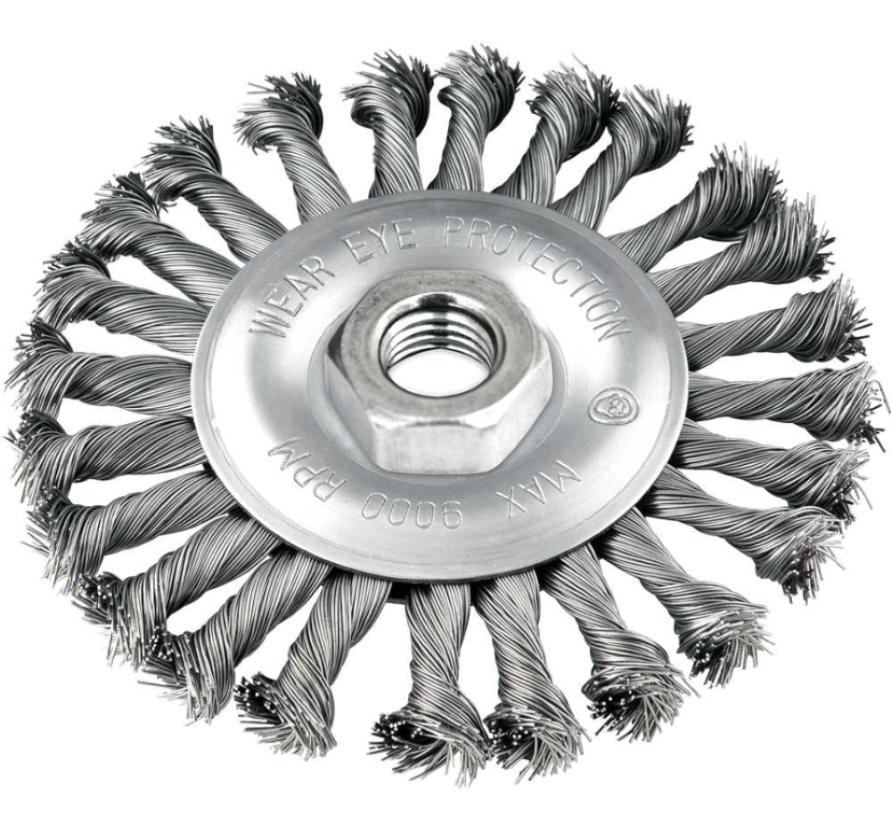 Escova circular torcida 4x1/2" rosca m14 12500rpm Vonder