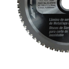 Disco Serra TCT 150 x 20 mm 32 Dentes Inox B-47210 Makita