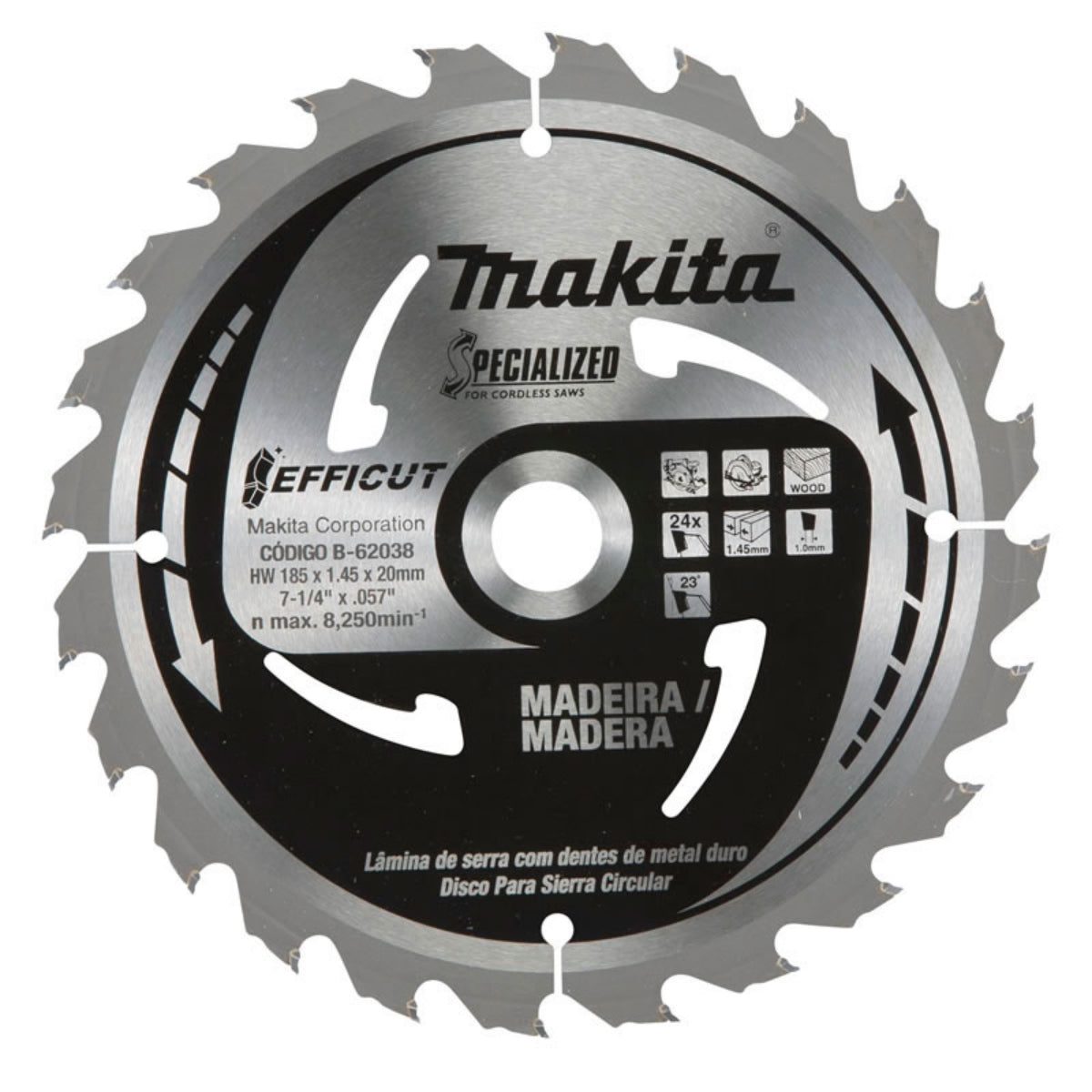 Disco Serra 24 Dentes 185 x 20 mm Makita B-62038