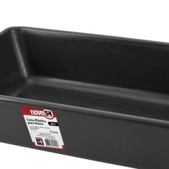 Caixa Plástica Para Massa 20 Litros 60x37x14cm Preta - Nove54
