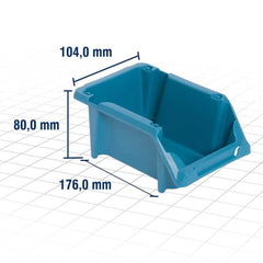 Gaveteiro plástico número 3 Azul Vonder