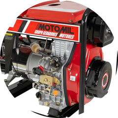 Gerador Diesel 5 KVA Trifásico 220/380V MDGT-5000CLE Motomil 10hp 12,5L AVR Partida Elétrica Manual