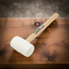 Martelo de Borracha 60 mm Branco Cabo Madeira Tradestar