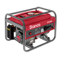 Gerador à Gasolina 3,5Kva Monofásico Partida Elétrica B4T-3500 Branco