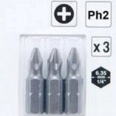 Ponta Bits Conjunto 3 Peças Ph 2-25 mm Makita