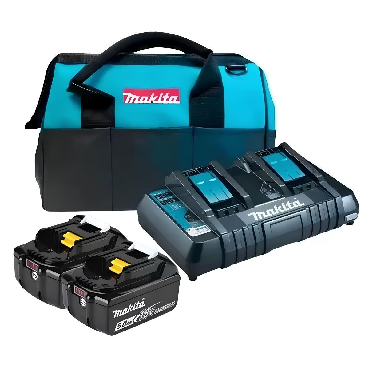 Kit Carregador DC18RD 127V com 2 Baterias 18V BL1850B e Bolsa Makita