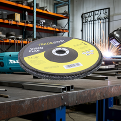 Disco Flap 180 mm G50 Fibra Reto Azul Aço e Inox Tradestar