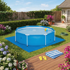 Forro Lona Piscina  2300 a 2700 Litros 2,75x2,75m Proteção Fundo PE Azul Bel Lazer