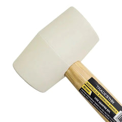 Martelo Borracha 40 mm Branco Cabo Madeira Tradestar