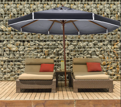 Ombrellone Madeira Cobertura PVC 2,40 metros preto Bel Lazer