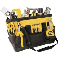 Bolsa Ferramentas Vonder BL016 Lona Reforçada 40x20x30cm 22 Bolsos 12kg Fundo Rígido Impermeável