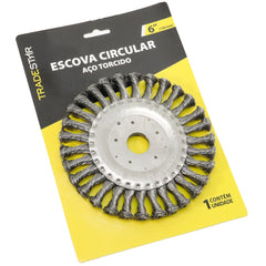 Escova Circular 6'' Aço Torcido Tradestar