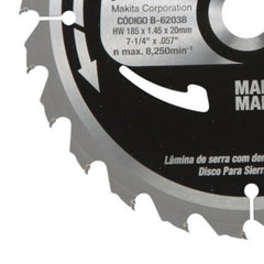Disco Serra 24 Dentes 185 x 20 mm Makita B-62038