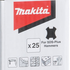Conjunto de brocas SDS-Plus 8 mm x 210 mm 25 peças Makita