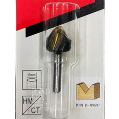 Fresa Ponta V 6mm 90° Corte 19 mm Makita