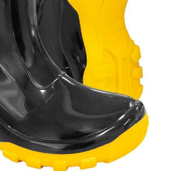 Bota Infantil Preta e Amarela Pvc c/ Forro Tam. 24/25 Vonder - Guimepa