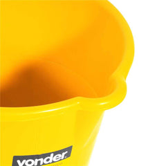 Balde de plástico extraforte 12 litros amarelo Vonder