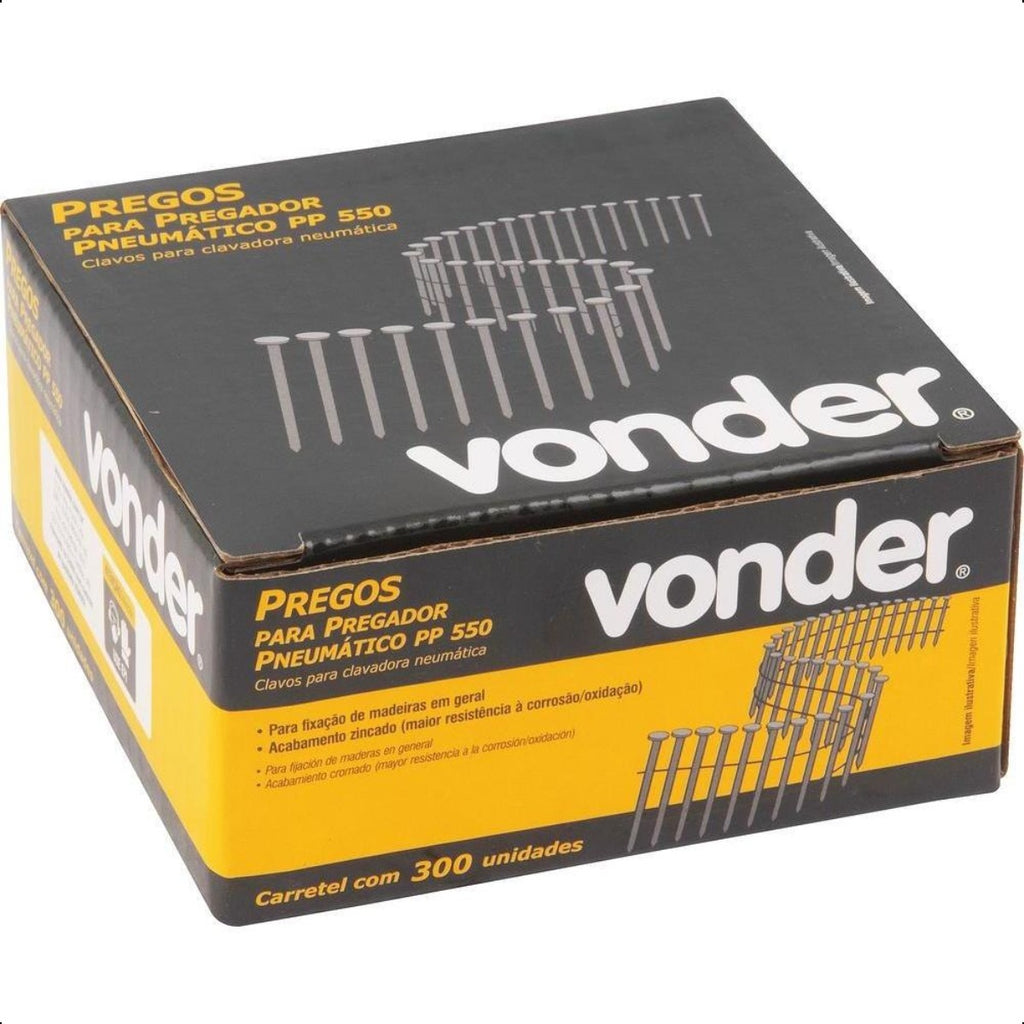 Prego Liso 38 mm Vonder para Pregador Pneumático PP 550