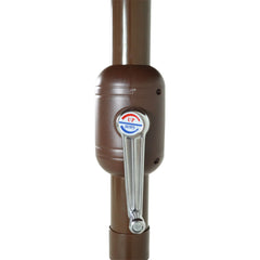 Ombrellone Retangular Oversize 4,50m x 2,65m Marrom Bel Alumínio Central Manivela FPS 60 Quiosque