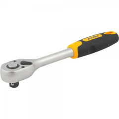 Catraca Reversível Para Soquete 1/2  Cabo Emborrachado Cromo