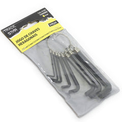 Jogo Chave Allen 1,5 mm - 8,0 mm Chaveiro 8 Peças Tradestar