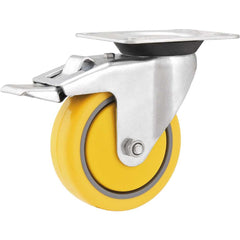 Rodizio Giratório Freio 4 Média 100kg Pvc Poliur Vonder