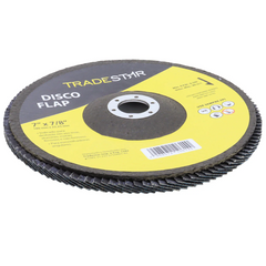 Disco Flap 180 mm G60 Fibra Cônico Azul Aço e Inox Tradestar
