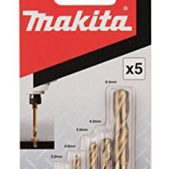 Conjunto de Brocas HSS-TIN ENC 1/4" com 5 peças Makita