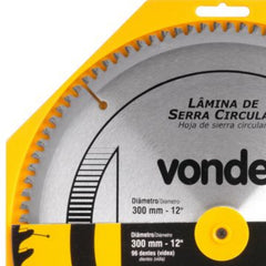 Lâmina Serra Circular Vídea 300x30x2,9mm 96D 4400 Rpm Vonder
