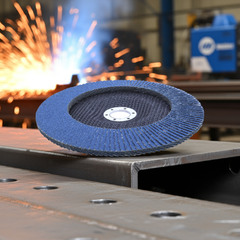 Disco Flap 180 mm G120 Fibra Cônico Azul Aço e Inox Tradestar