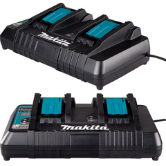 Kit Carregador Duplo Makita DC18RD KITMAKDC18RD220 220V + 2 Baterias BL1830B 3.0Ah LXT Original